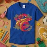Chinese Dragon Creature Kids T-Shirt thumb 3
