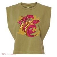 Chinese Dragon Creature Garment-Dyed Women's Muscle Tee thumb 0