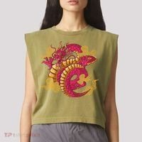 Chinese Dragon Creature Garment-Dyed Women's Muscle Tee thumb 2
