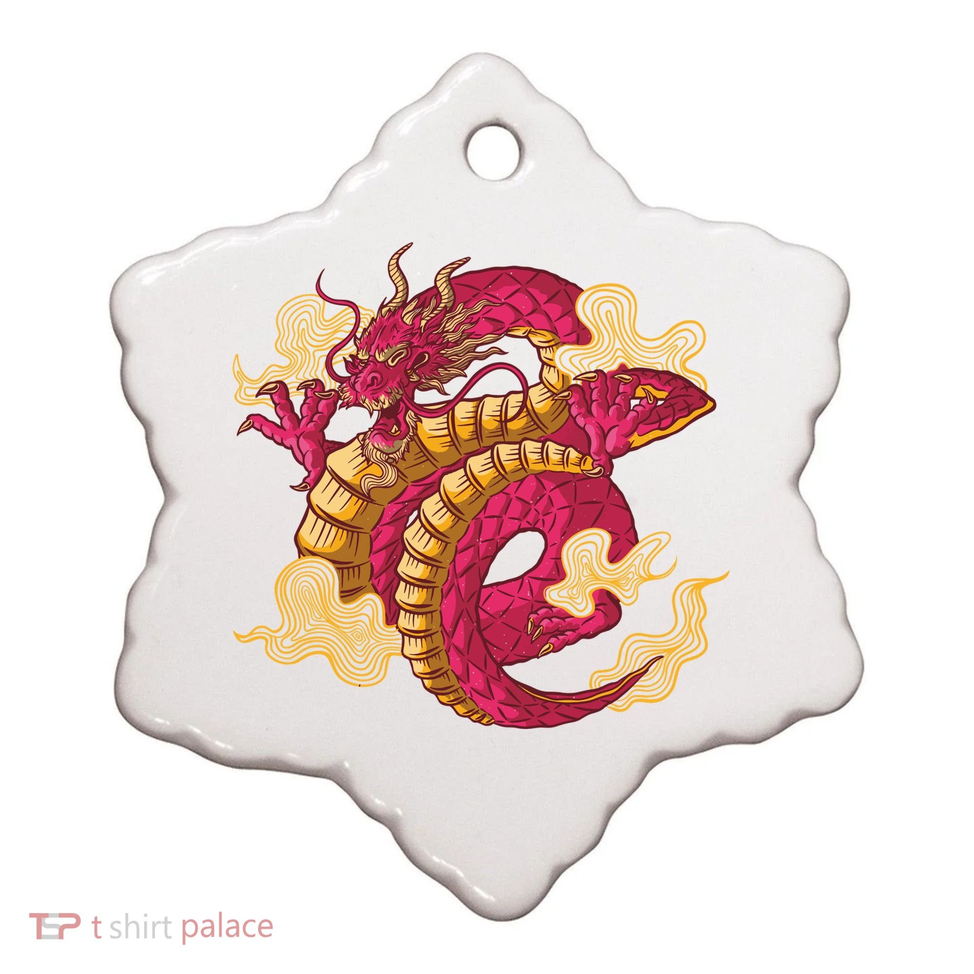 Chinese Dragon Creature Ceramic Ornament