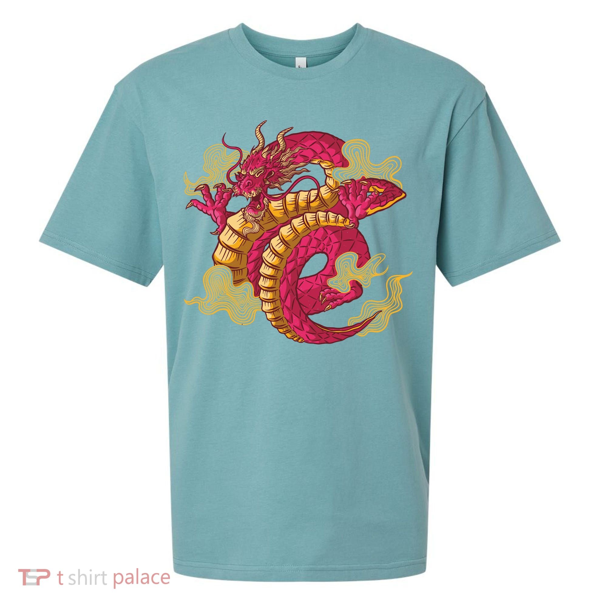Chinese Dragon Creature Sueded Cloud Jersey T-Shirt