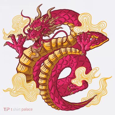 Chinese Dragon Creature Comfort Colors Garment-Dyed Hooded Sweatshirt