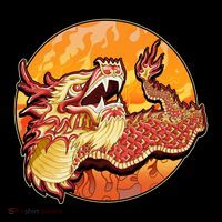 Chinese Dragon Fire Dance Backpack thumb 2