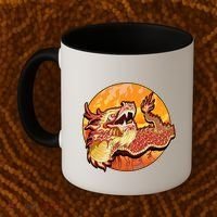Chinese Dragon Fire Dance Coffee Mug thumb 2