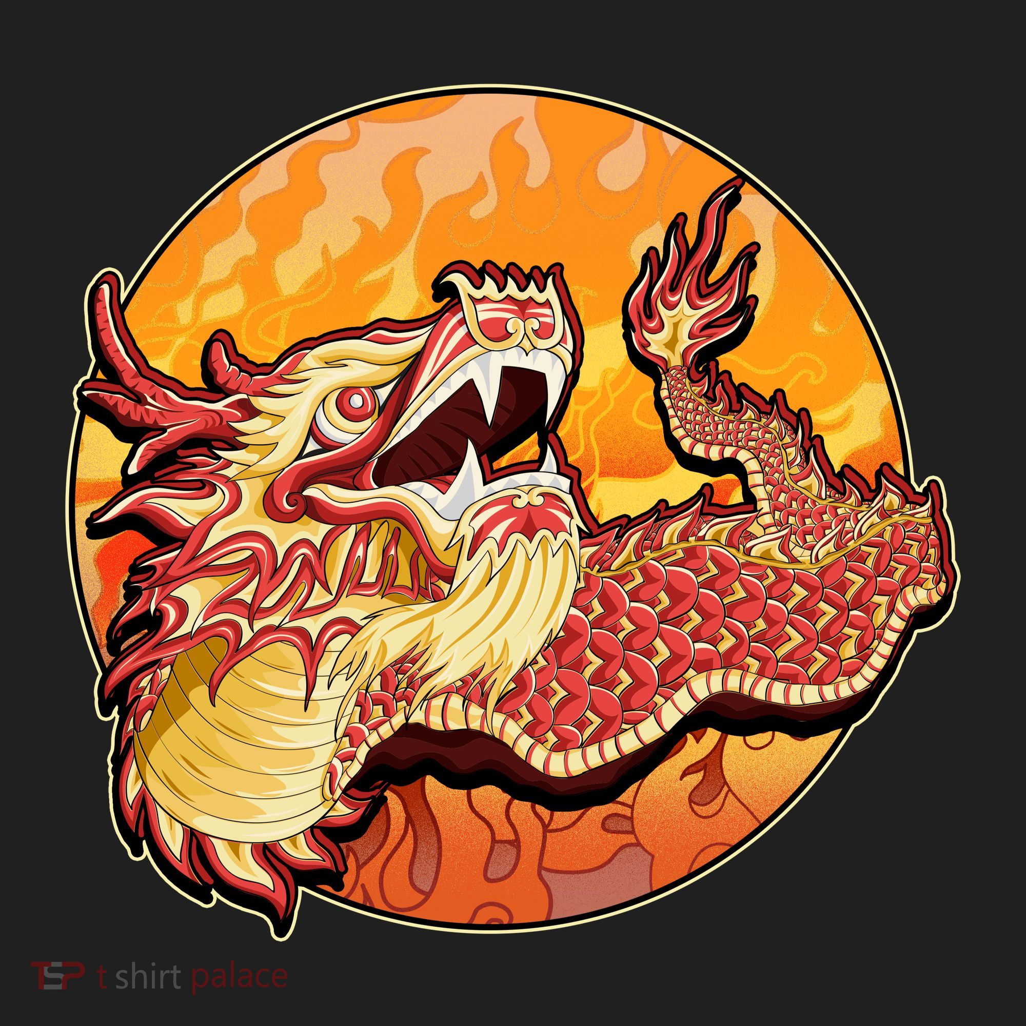 Chinese Dragon Fire Dance Beanie