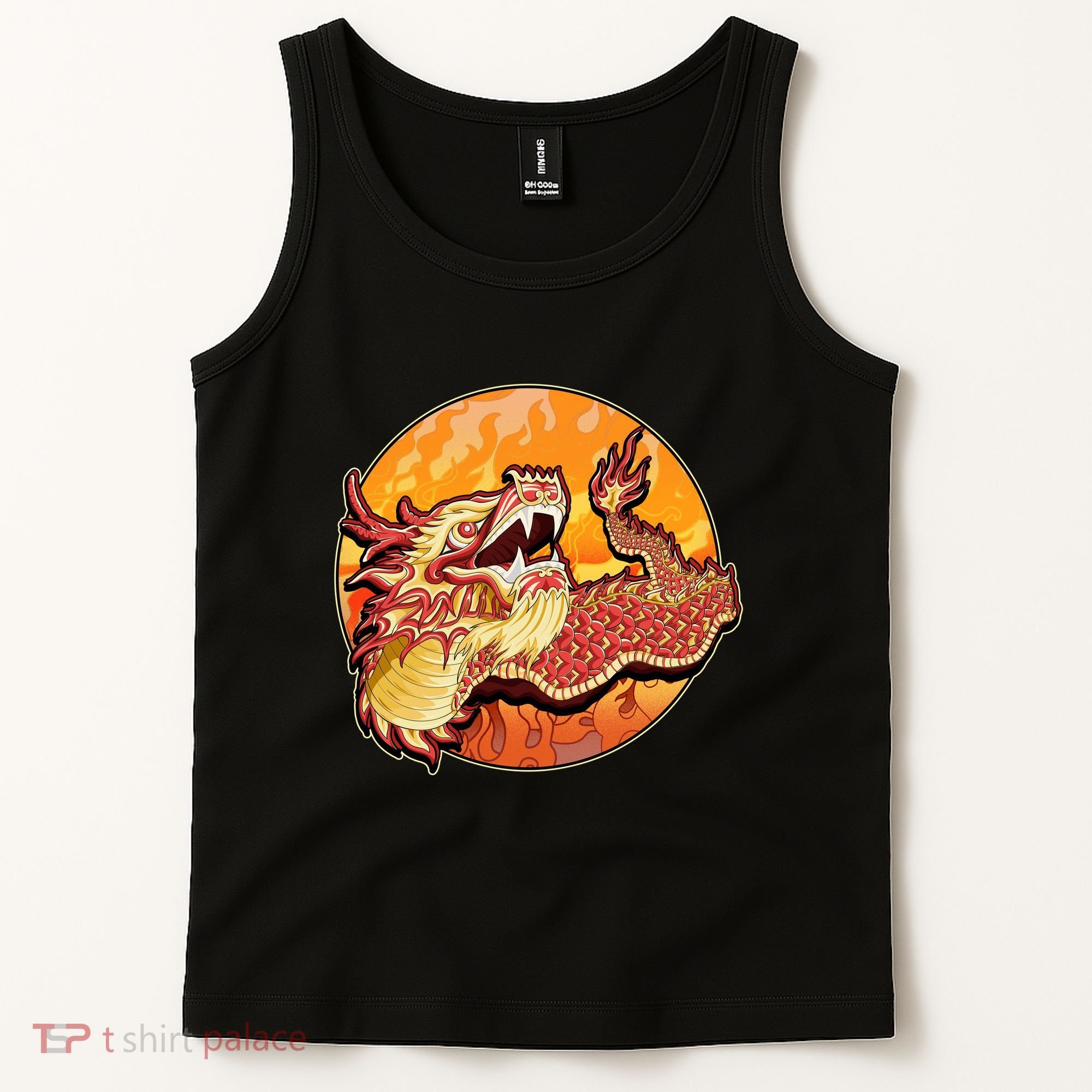 Chinese Dragon Fire Dance Tank Top