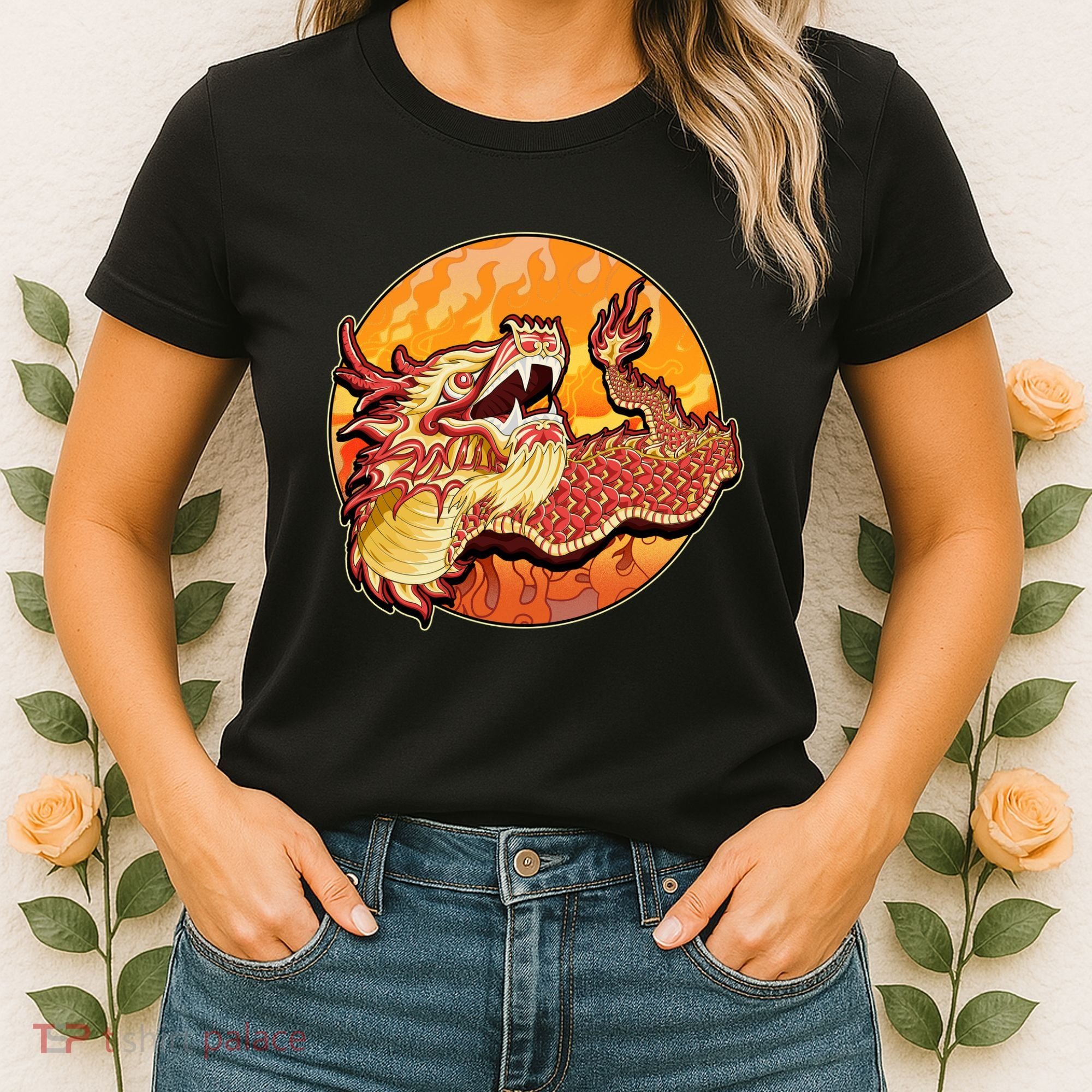 Chinese Dragon Fire Dance Women's T-Shirt