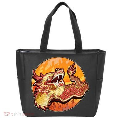 Chinese Dragon Fire Dance Tote Bag