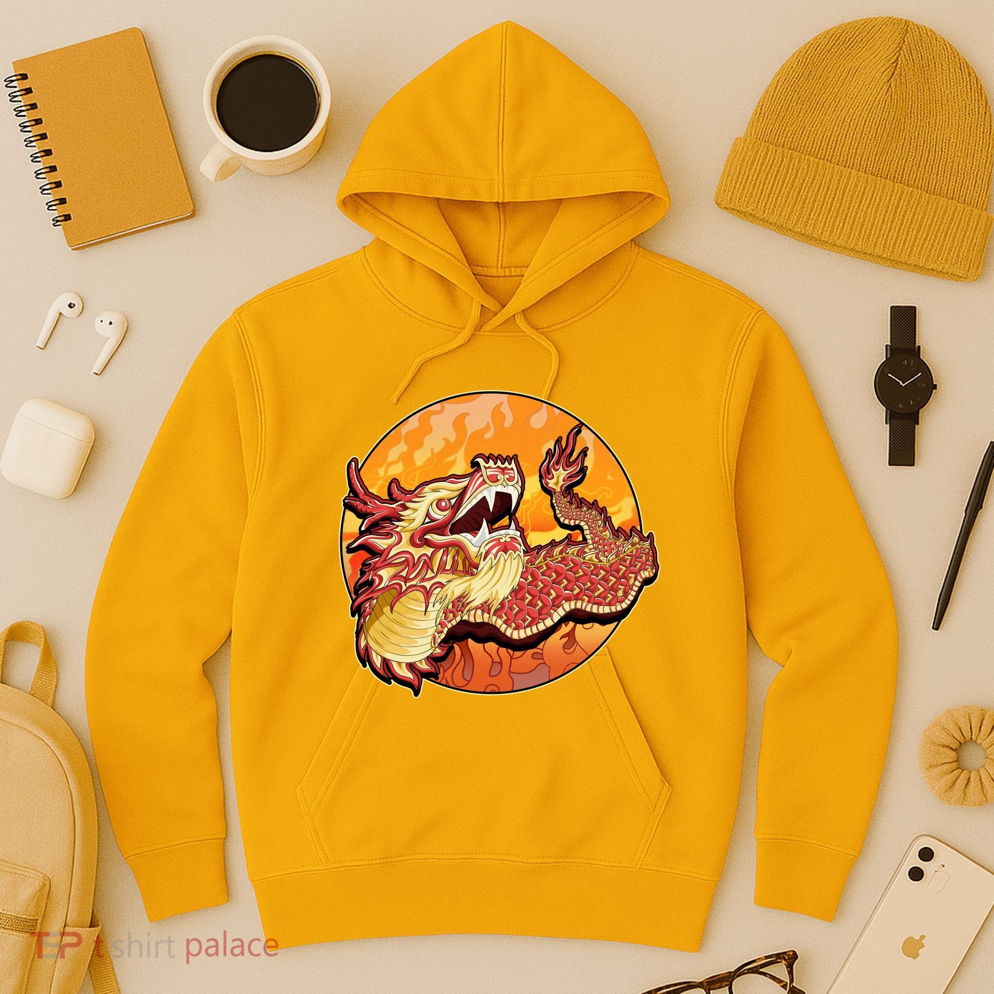 Chinese Dragon Fire Dance Hoodie