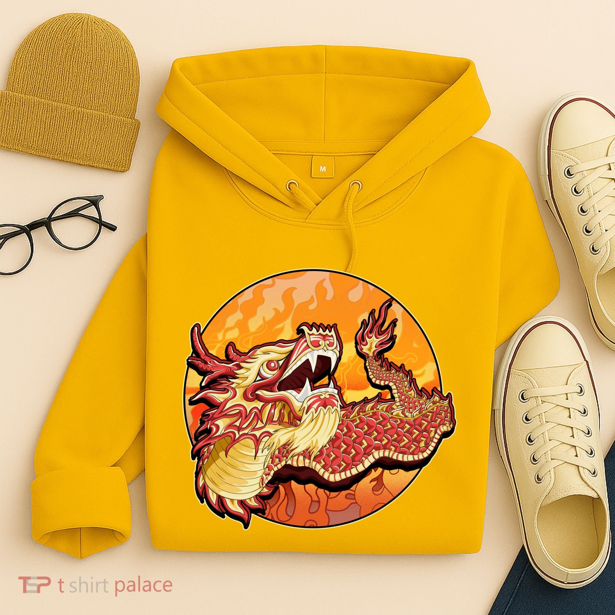 Chinese Dragon Fire Dance Hoodie