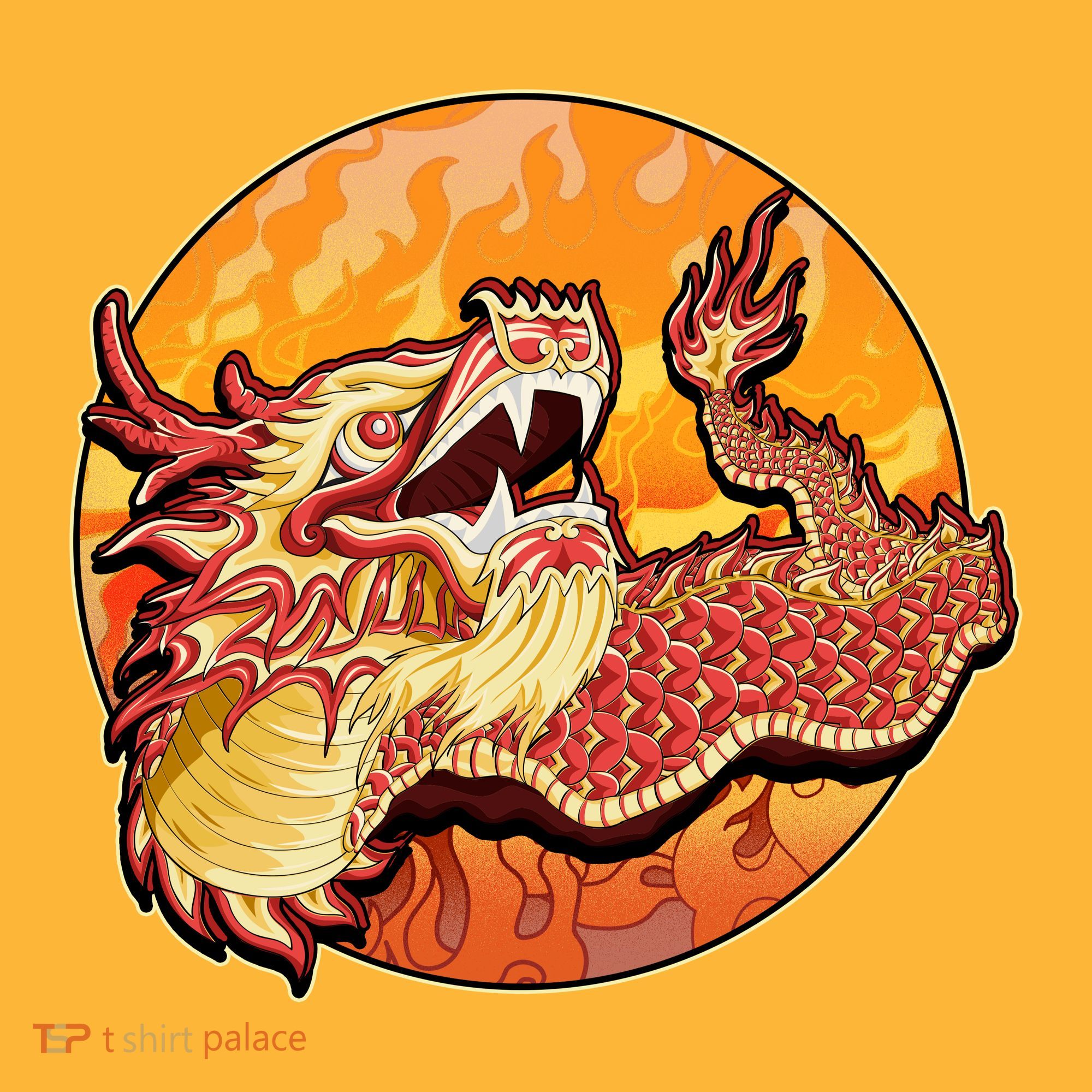 Chinese Dragon Fire Dance Baby Bodysuit