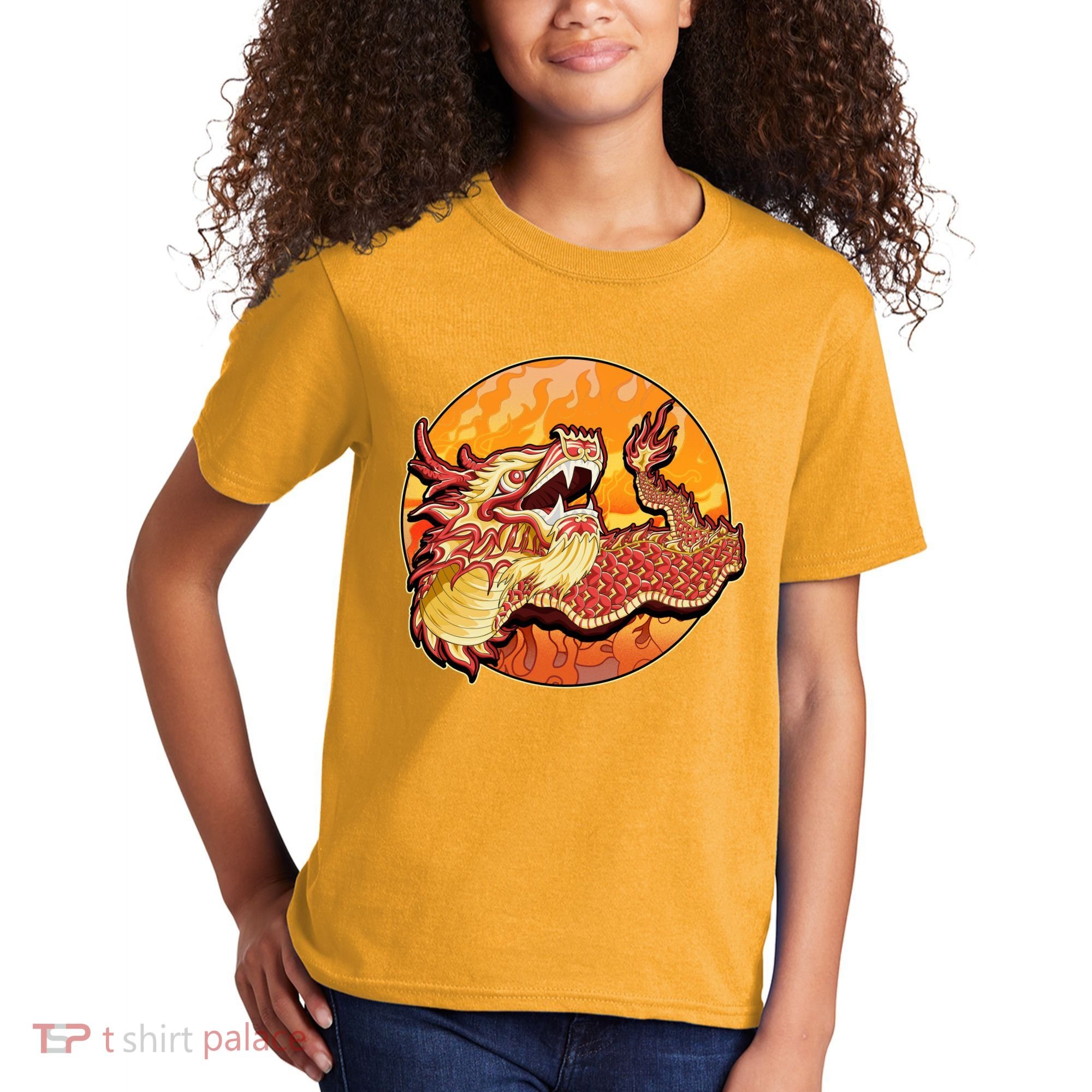 Chinese Dragon Fire Dance Kids T-Shirt