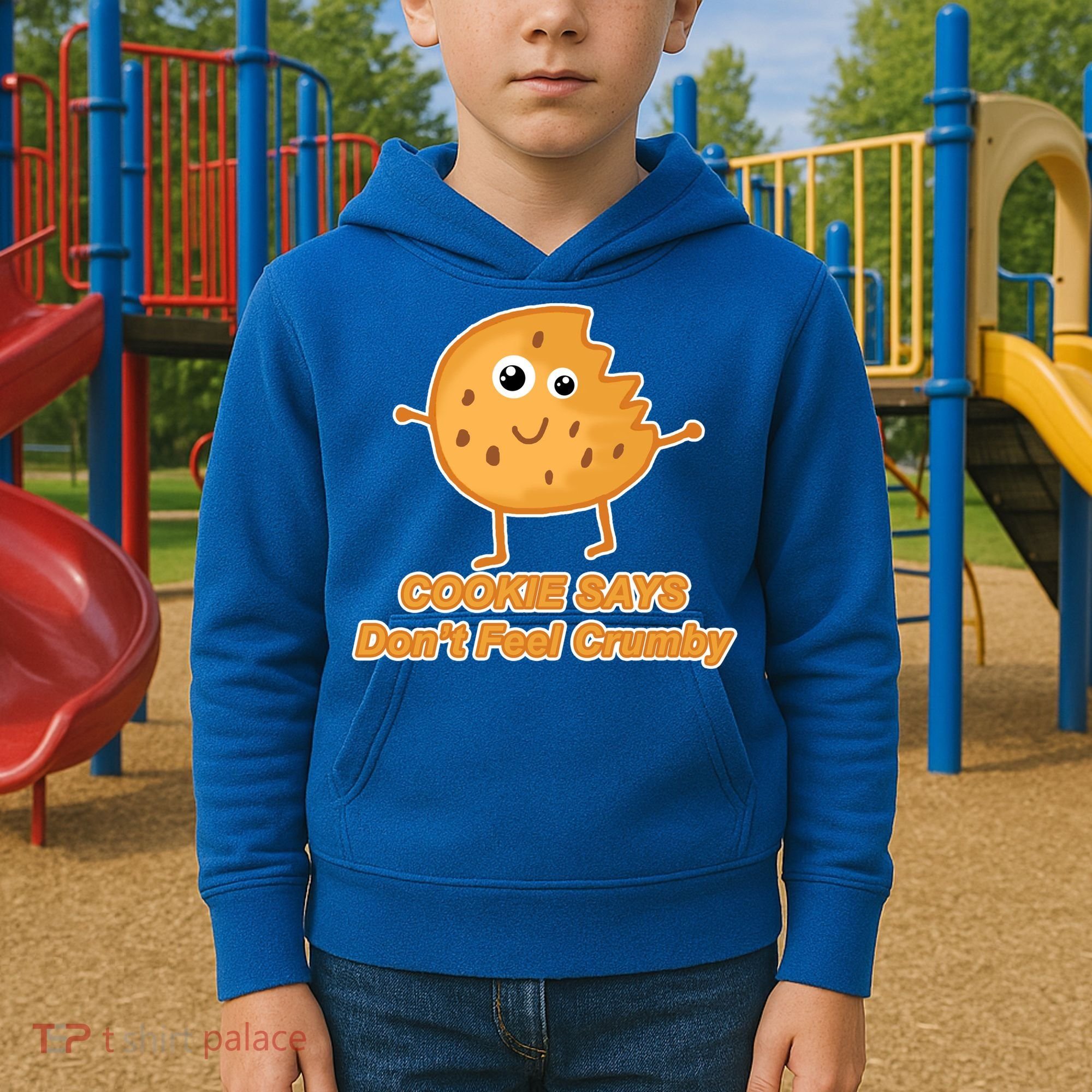Chip The Cookie Says Don't Feel Crumby Kids Hoodie