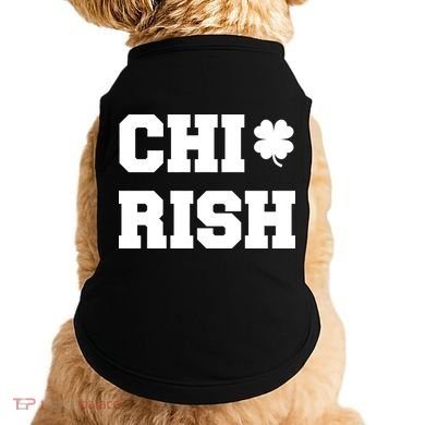 Chirish St Patrick's Day CHI-Irish Chicago Funny Clover Doggie Tank