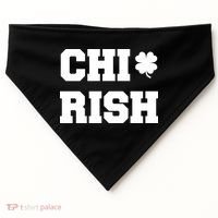 Chirish St Patrick's Day CHI-Irish Chicago Funny Clover USA-Made Doggie Bandana thumb 0