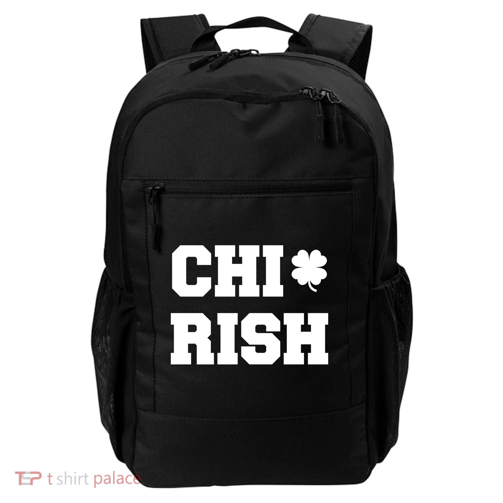 Chirish St Patrick's Day CHI-Irish Chicago Funny Clover Backpack