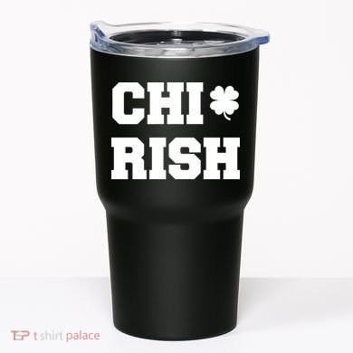 Chirish St Patrick's Day CHI-Irish Chicago Funny Clover Tumbler