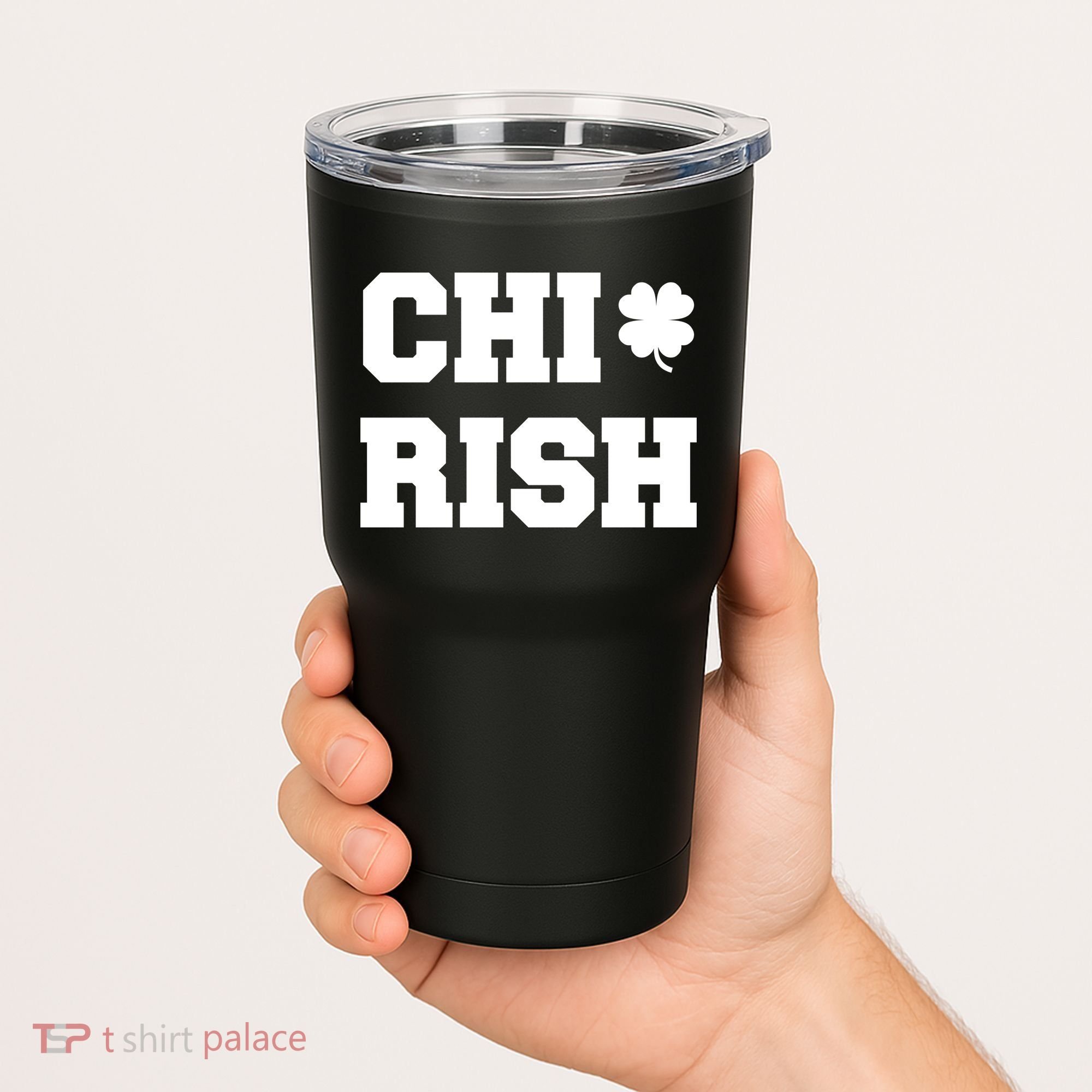 Chirish St Patrick's Day CHI-Irish Chicago Funny Clover Tumbler