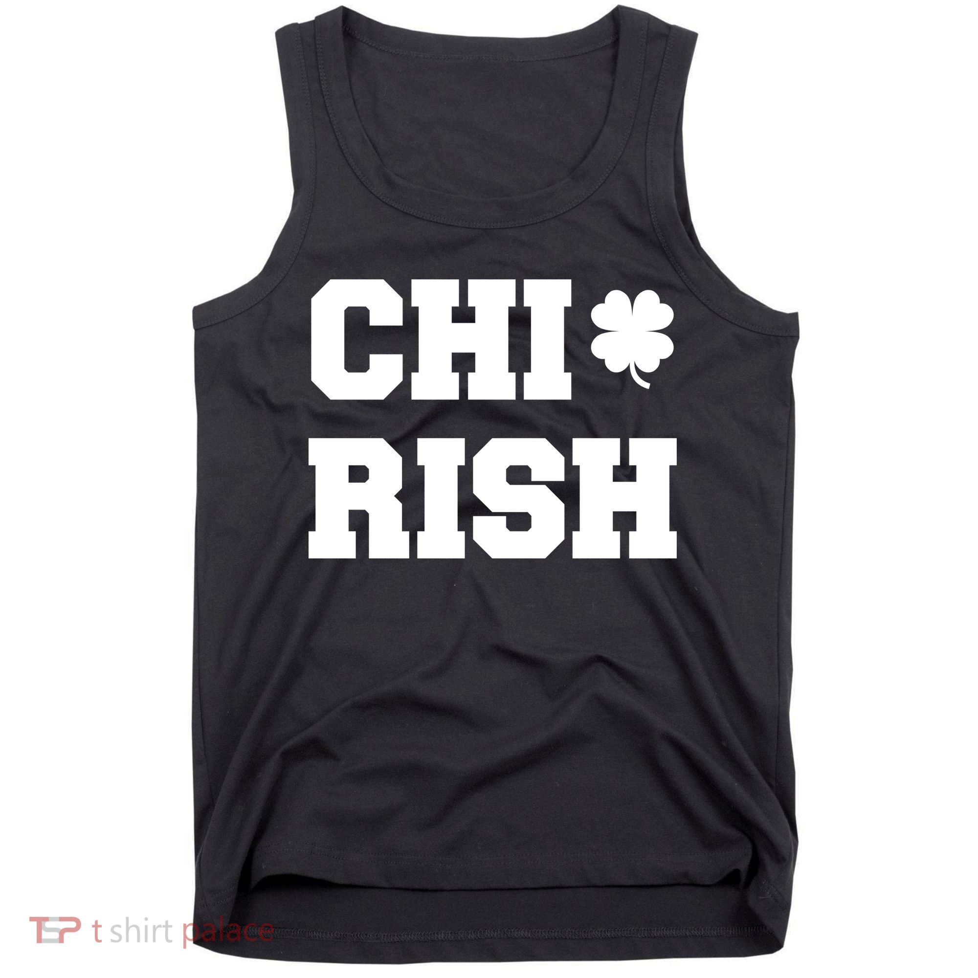 Chirish St Patrick's Day CHI-Irish Chicago Funny Clover Tank Top