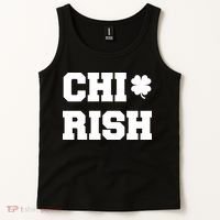 Chirish St Patrick's Day CHI-Irish Chicago Funny Clover Tank Top thumb 2