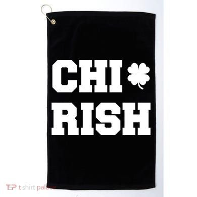 Chirish St Patrick's Day CHI-Irish Chicago Funny Clover Golf Towel