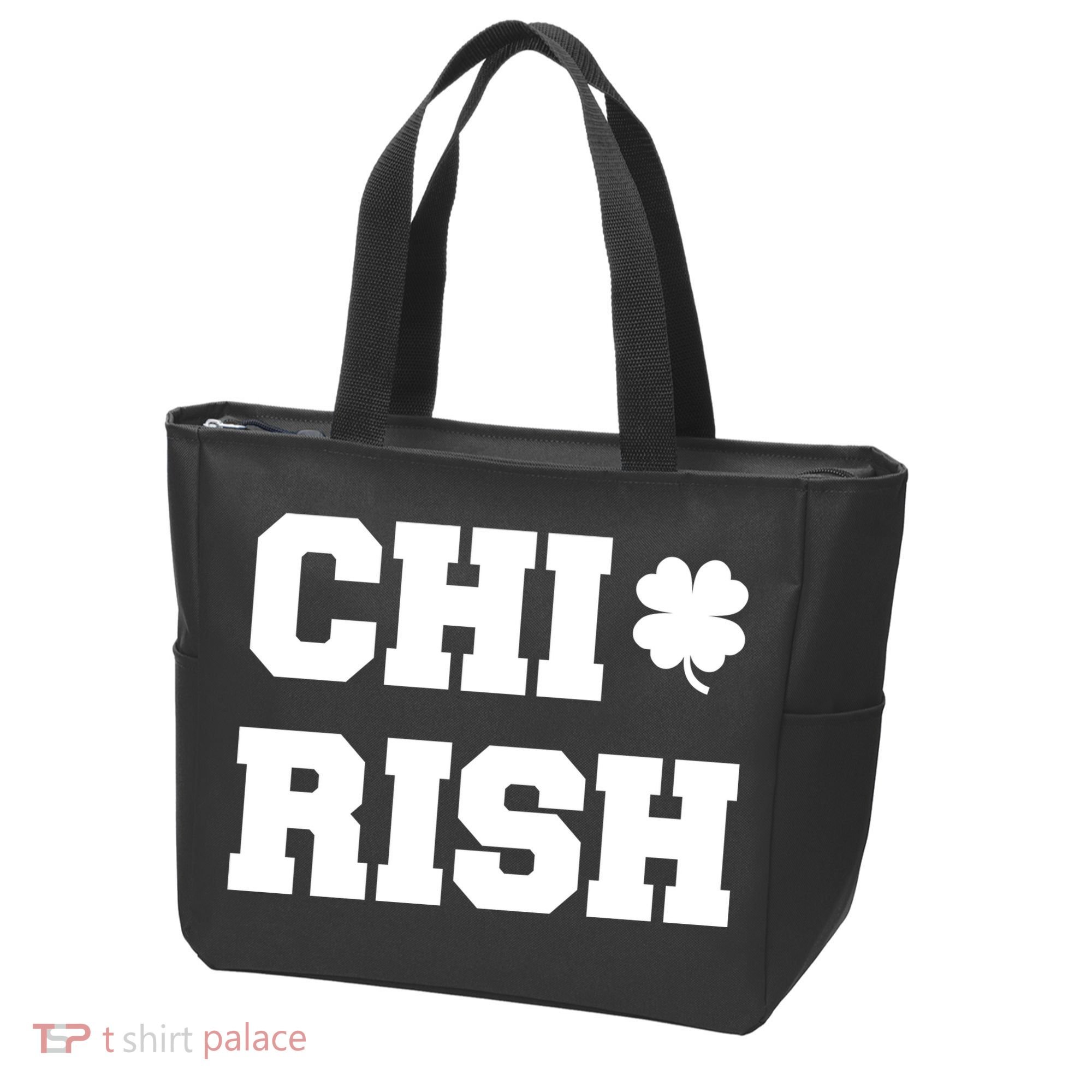 Chirish St Patrick's Day CHI-Irish Chicago Funny Clover Tote Bag