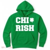 Chirish St Patrick's Day CHI-Irish Chicago Funny Clover Hoodie thumb 0