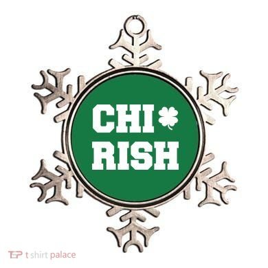 Chirish St Patrick's Day CHI-Irish Chicago Funny Clover Ornament
