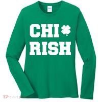 Chirish St Patrick's Day CHI-Irish Chicago Funny Clover Women's Long Sleeve Shirt thumb 0