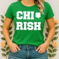 Chirish St Patrick's Day CHI-Irish Chicago Funny Clover Women's T-Shirt thumb 2