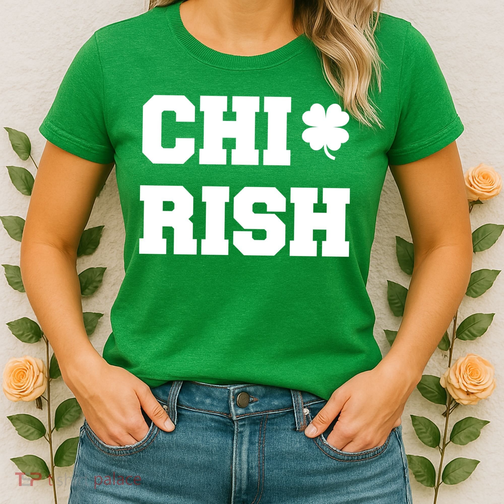 Chirish St Patrick's Day CHI-Irish Chicago Funny Clover Women's T-Shirt