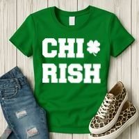 Chirish St Patrick's Day CHI-Irish Chicago Funny Clover Women's T-Shirt thumb 3