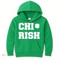 Chirish St Patrick's Day CHI-Irish Chicago Funny Clover Kids Hoodie thumb 0