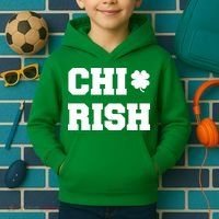 Chirish St Patrick's Day CHI-Irish Chicago Funny Clover Kids Hoodie thumb 2