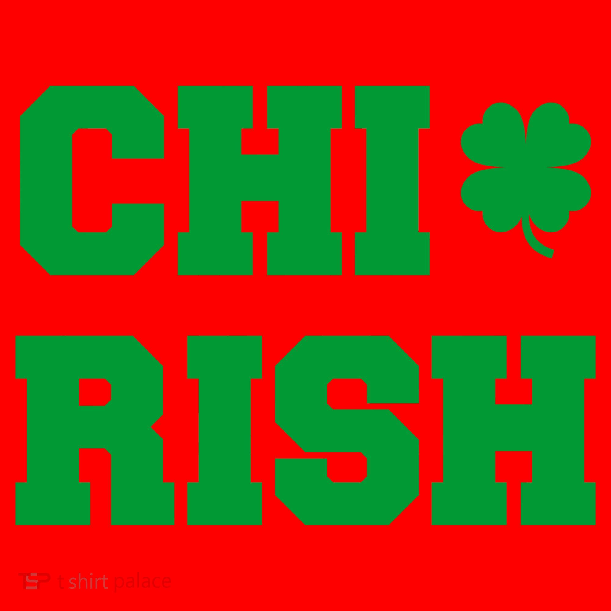 Chirish St Patrick's Day CHI-Irish Chicago Funny Clover Santa Hat