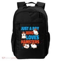 Cute Hamster Just A Boy Who Loves Hamsters Gift Backpack thumb 0