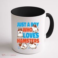 Cute Hamster Just A Boy Who Loves Hamsters Gift Coffee Mug thumb 1