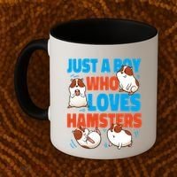 Cute Hamster Just A Boy Who Loves Hamsters Gift Coffee Mug thumb 2