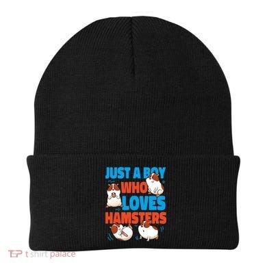 Cute Hamster Just A Boy Who Loves Hamsters Gift Beanie