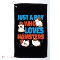 Cute Hamster Just A Boy Who Loves Hamsters Gift Golf Towel thumb 0
