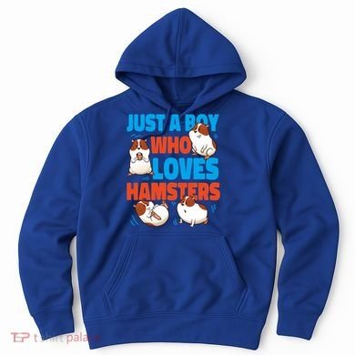 Cute Hamster Just A Boy Who Loves Hamsters Gift Hoodie