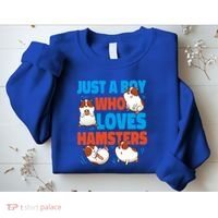 Cute Hamster Just A Boy Who Loves Hamsters Gift Sweatshirt thumb 2