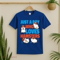 Cute Hamster Just A Boy Who Loves Hamsters Gift T-Shirt thumb 2