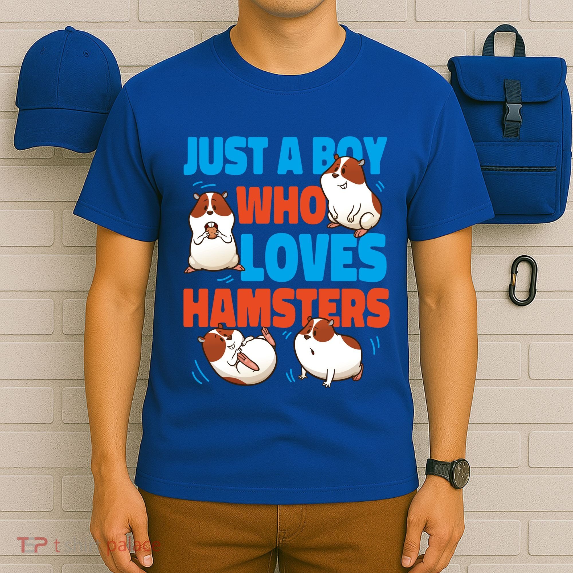Cute Hamster Just A Boy Who Loves Hamsters Gift T-Shirt