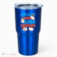 Cute Hamster Just A Boy Who Loves Hamsters Gift Tumbler thumb 0