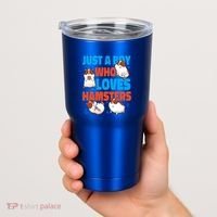 Cute Hamster Just A Boy Who Loves Hamsters Gift Tumbler thumb 2