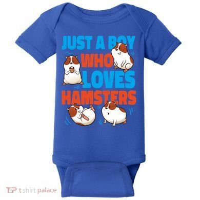 Cute Hamster Just A Boy Who Loves Hamsters Gift Baby Bodysuit