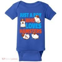 Cute Hamster Just A Boy Who Loves Hamsters Gift Baby Bodysuit thumb 0