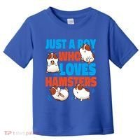 Cute Hamster Just A Boy Who Loves Hamsters Gift Toddler T-Shirt thumb 0