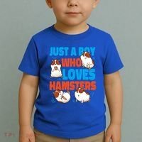 Cute Hamster Just A Boy Who Loves Hamsters Gift Toddler T-Shirt thumb 2